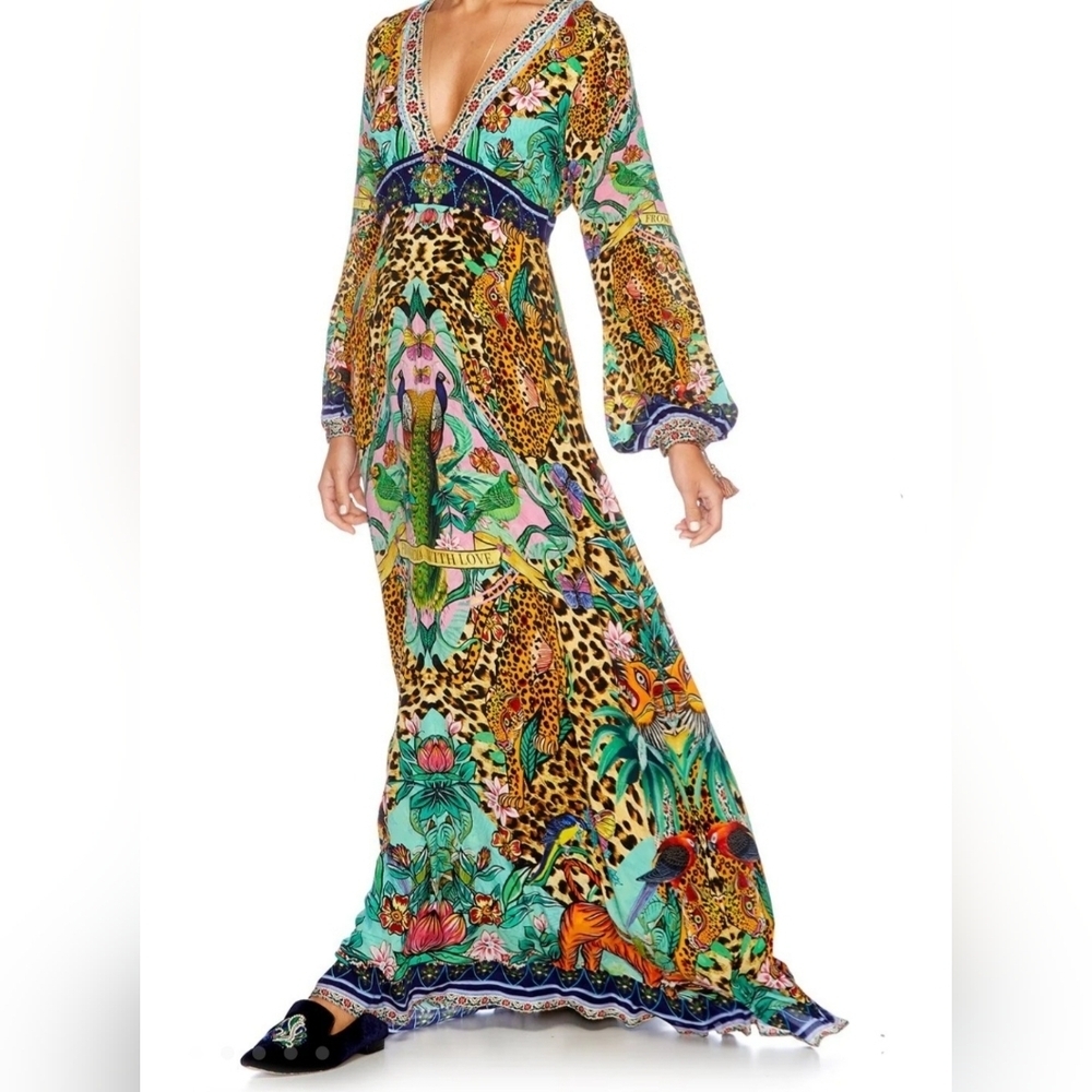 Camilla The Jungle Book Long Dress With Bell Sleeve, BNWT, Size M